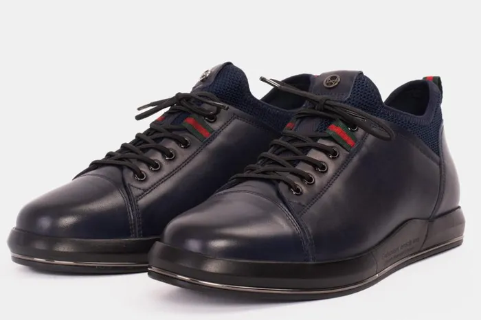 Vinci Leather Sneakers The Hoxton Navy Leather Sneaker 8211 Men