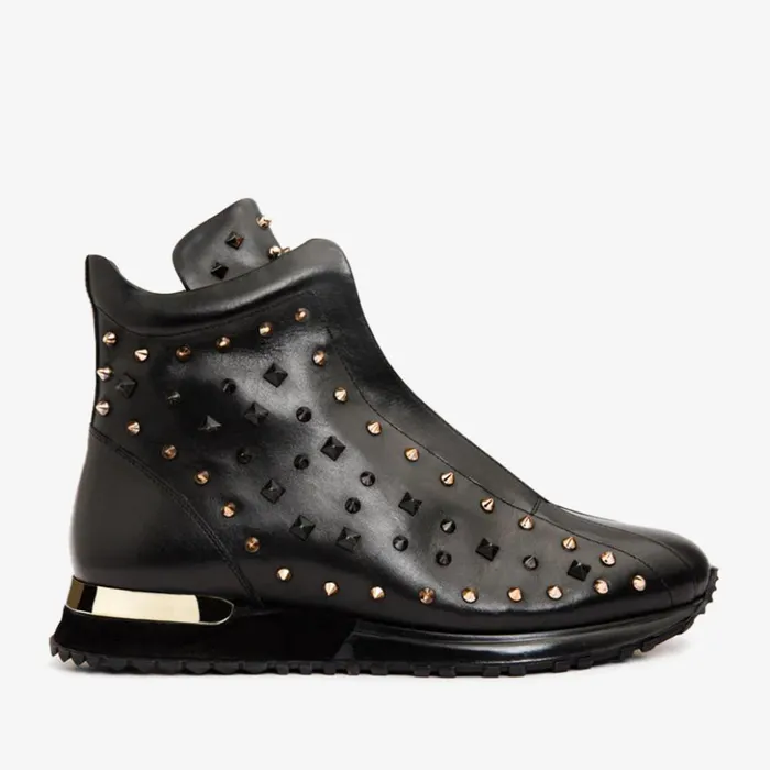 Vinci Leather Sneakers The Infanta HighTop Black Spike Leather Sneaker Limited Edition 8211 Men