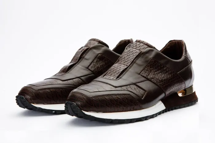 Vinci Leather Sneakers The Mugla Brown Snk Leather Sneaker 8211 Men