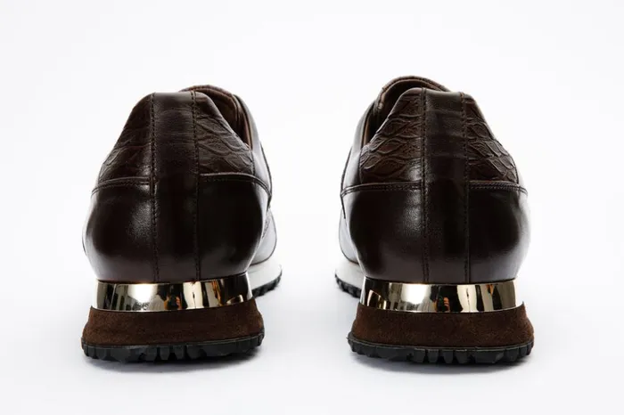 Vinci Leather Sneakers The Mugla Brown Snk Leather Sneaker 8211 Men