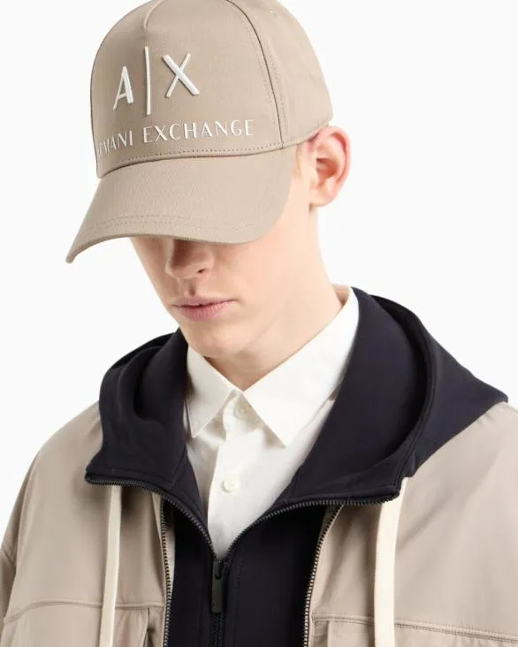 Visor Cap With Logo Beige Men Armani Hats And Gloves Visor Cap With Logo Beige Men Armani Hats And Gloves
