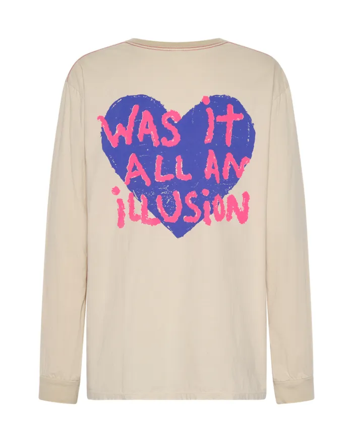 WAS IT ALL AN ILLUSION HANDSPRAYED LONG SLEEVE TEE Women One Teaspoon Tees and Tanks WAS IT ALL AN ILLUSION HANDSPRAYED LONG SLEEVE TEE Women One Teaspoon Tees and Tanks