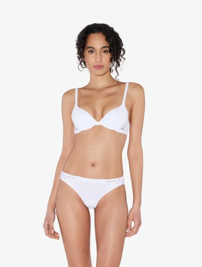 White Cotton Thong Lingerie La Perla G String and Thong