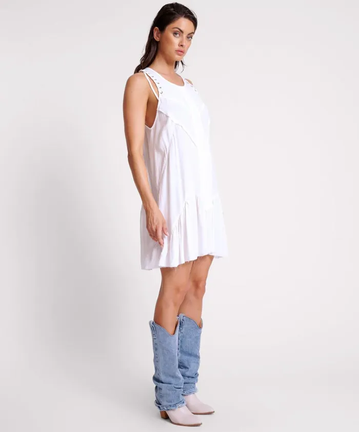WHITE LACED CHARLESTON TIERED DRESS Women One Teaspoon Mini Dresses WHITE LACED CHARLESTON TIERED DRESS Women One Teaspoon Mini Dresses
