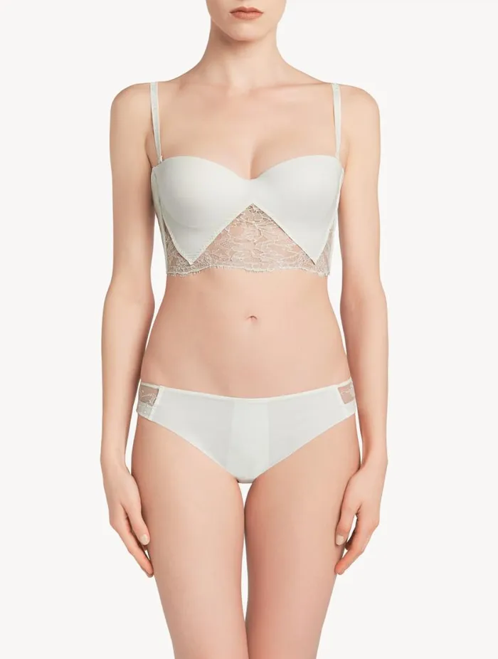 White Mid Rise Briefs Lingerie La Perla Midrise
