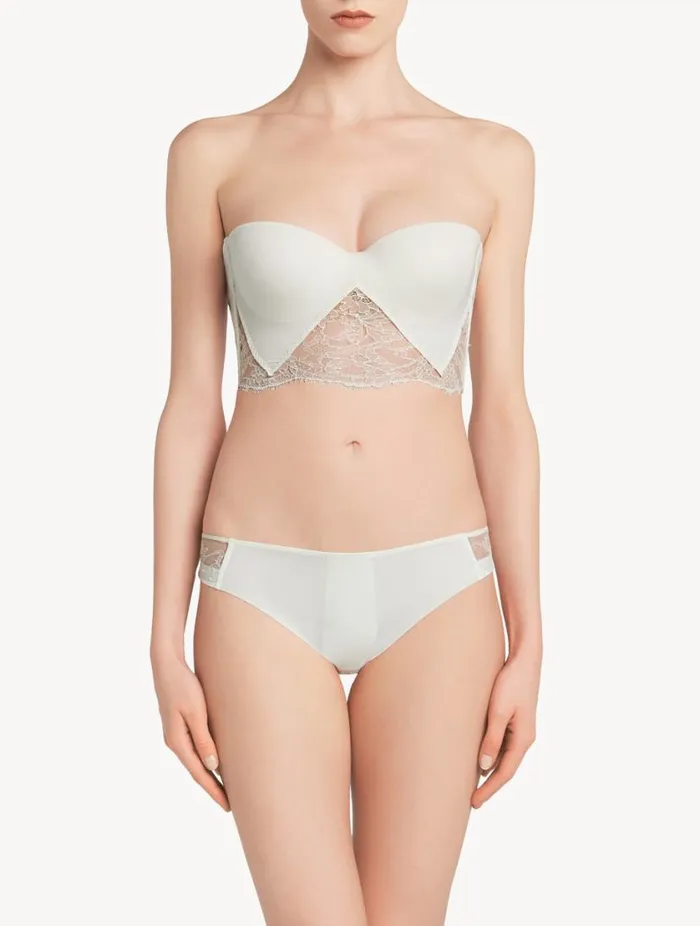 White Mid Rise Briefs Lingerie La Perla Midrise