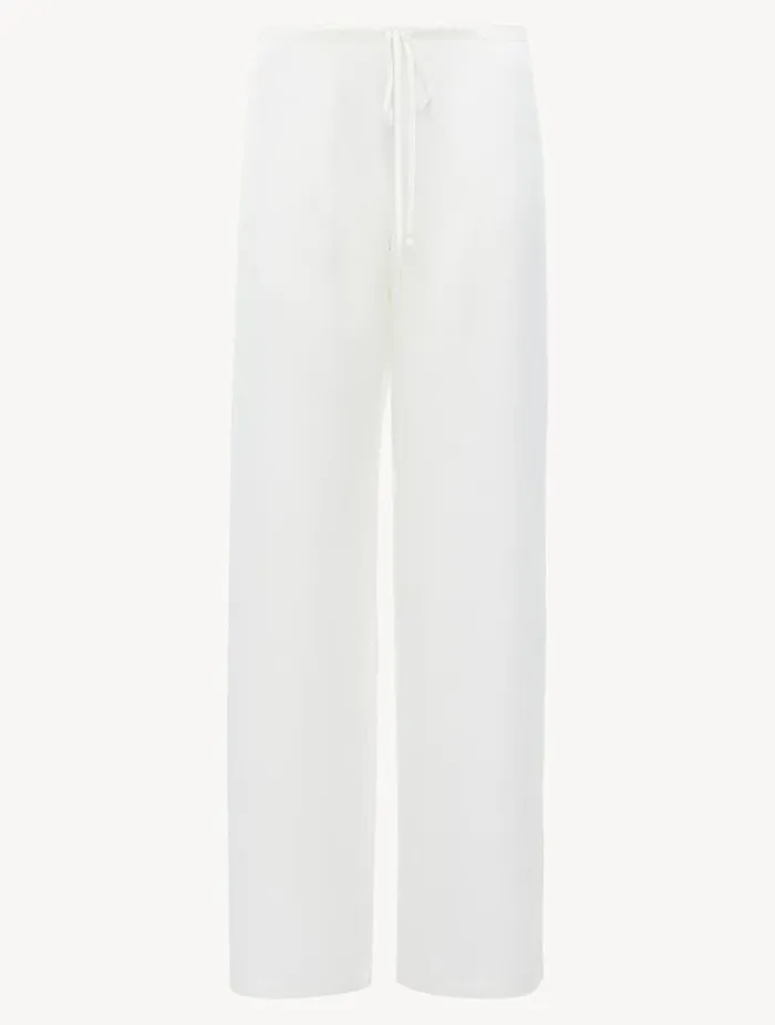 White Silk Trousers Sleepwear La Perla Pajamas