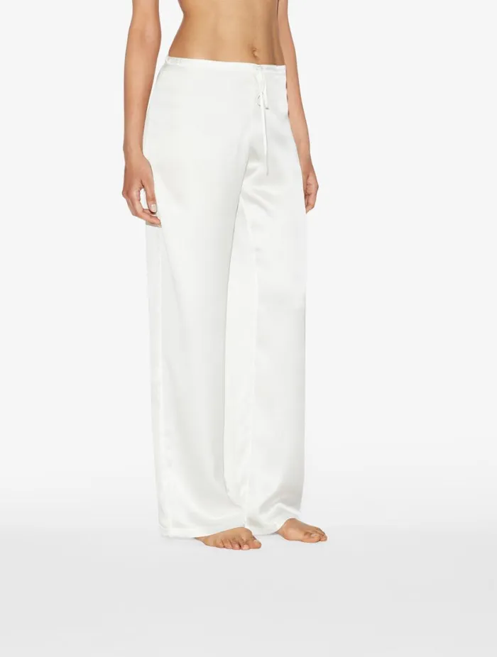 White Silk Trousers Sleepwear La Perla Pajamas