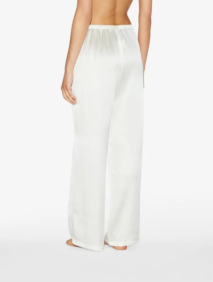 White Silk Trousers Sleepwear La Perla Pajamas