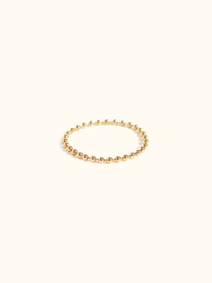 Women Able Bead Chain Ring 14k Goldfilled Rings