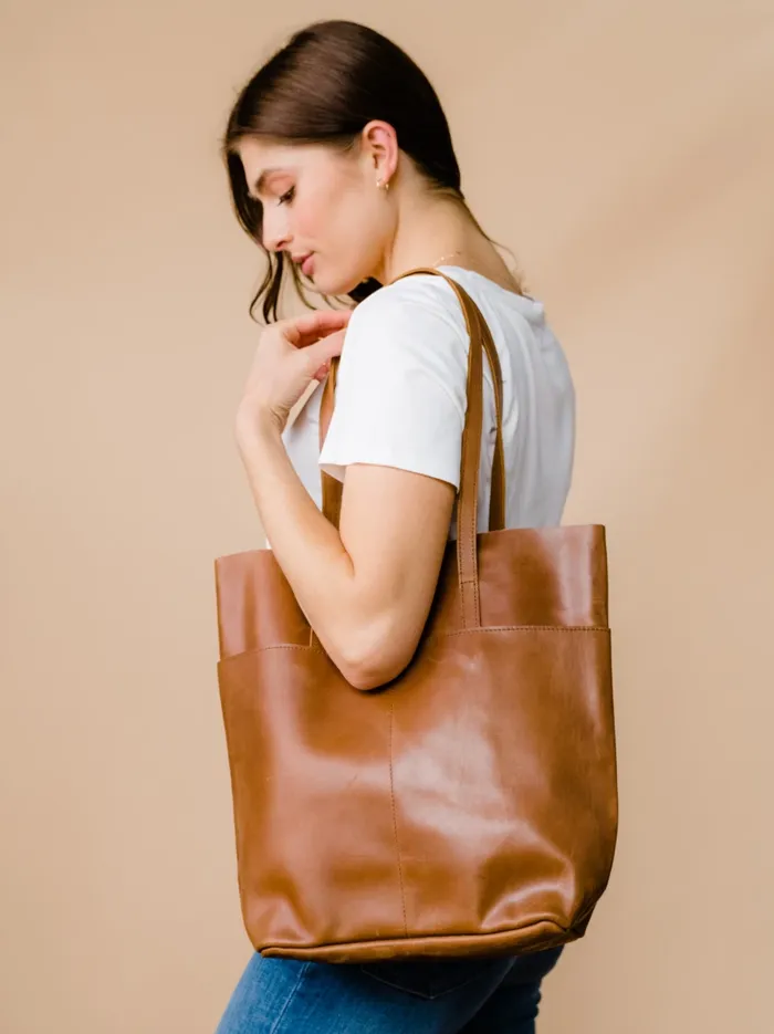 Women Able Selam Tote Cognac Totes and Shoulder Bags