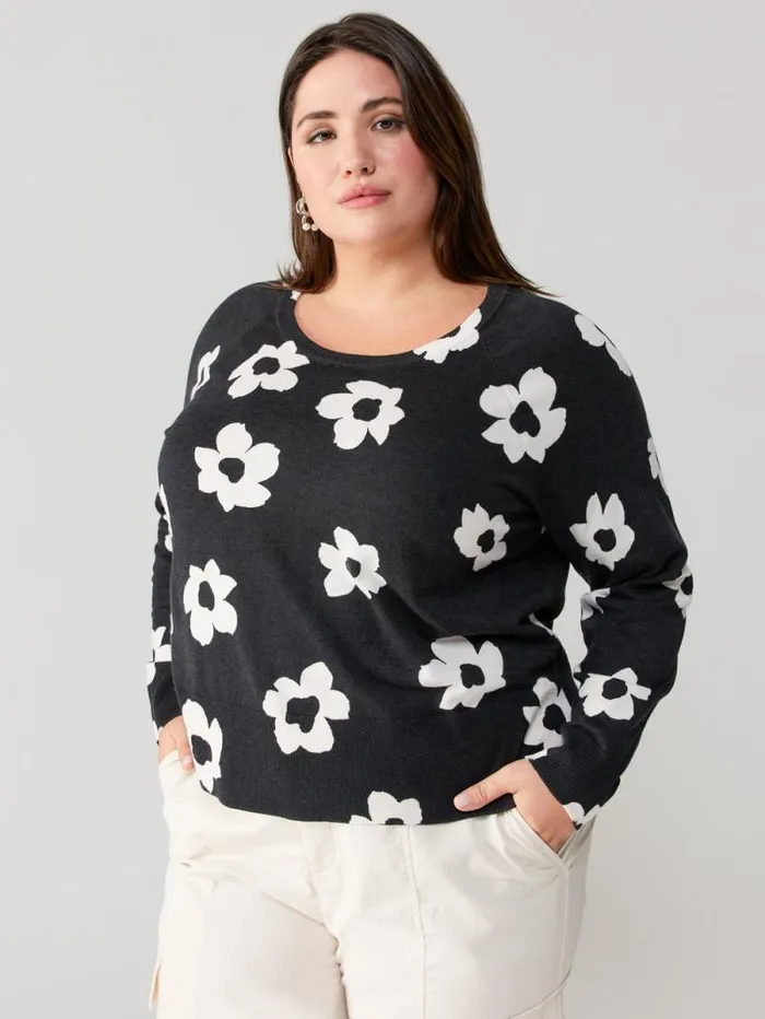 Women All Day Long Sweater Flower Pop Inclusive Collection Sanctuary Clothing Inclusive