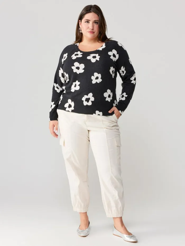 Women All Day Long Sweater Flower Pop Inclusive Collection Sanctuary Clothing Inclusive