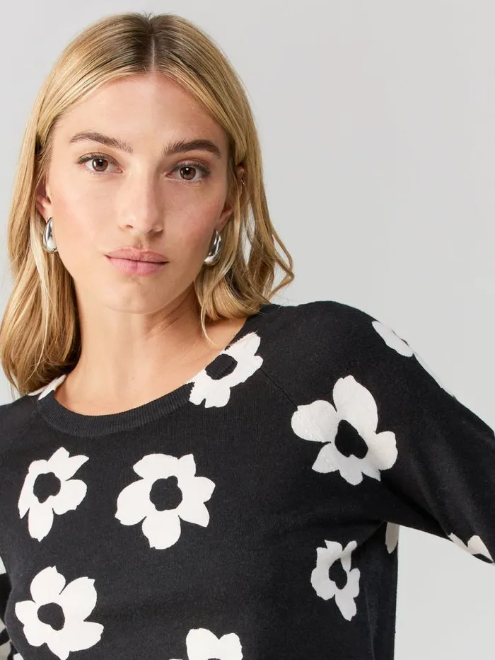 Women All Day Long Sweater Flower Pop Sanctuary Clothing Sweaters and Cardis