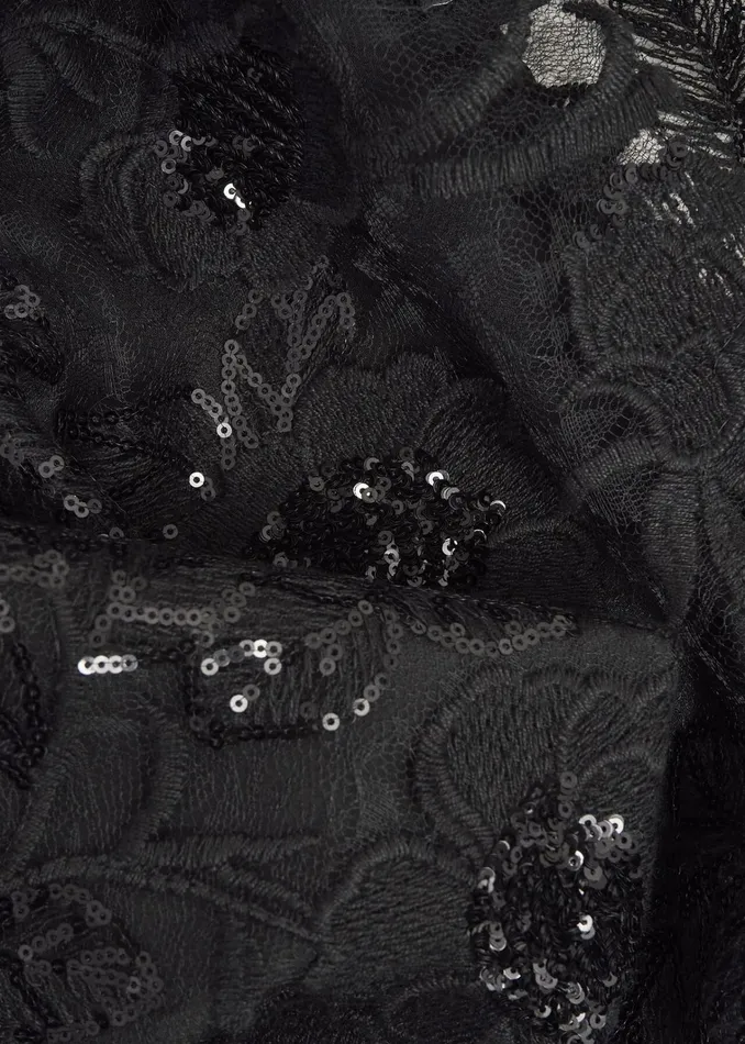 Women Ami Lace Sequin Midi Dress Hobbs Black Hobbs Dresses and Jumpsuits