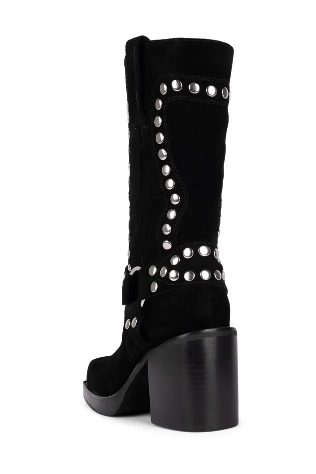 Women Ankle To Mid Jeffrey Campbell JUVENILES Black Suede Silver