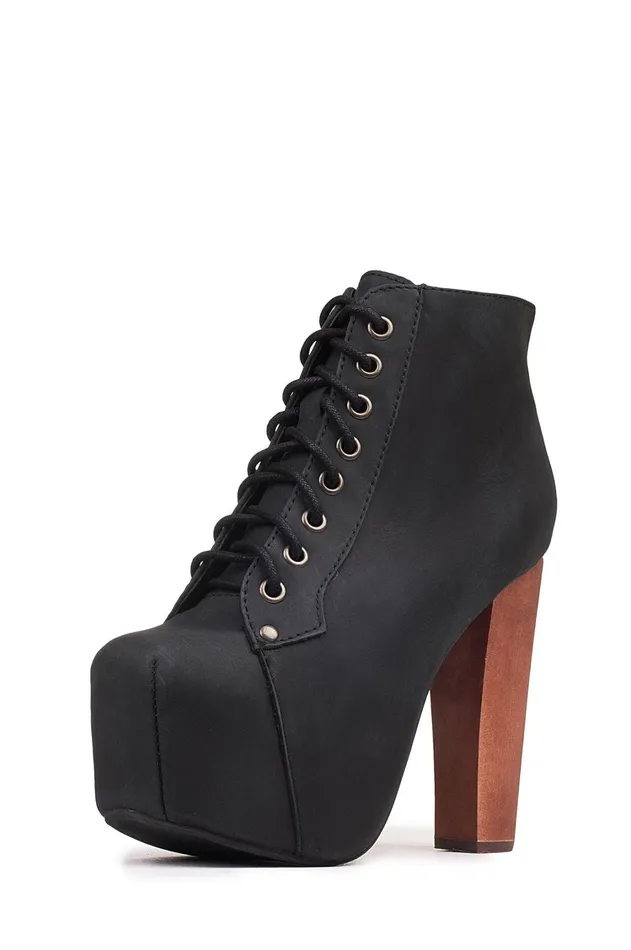 Women Ankle To Mid Jeffrey Campbell LITA Black Distressed