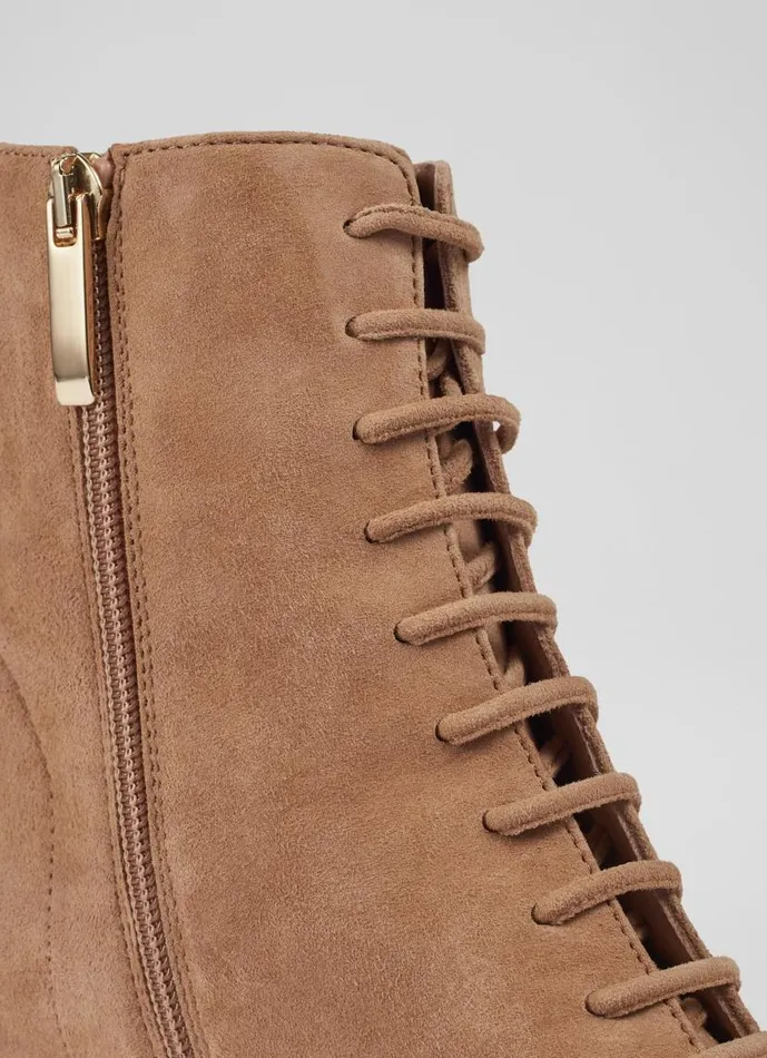 Women Arabella Tan Suede Lace Up Ankle Boots Brown LKBennett Boots Women Arabella Tan Suede Lace Up Ankle Boots Brown LKBennett Boots