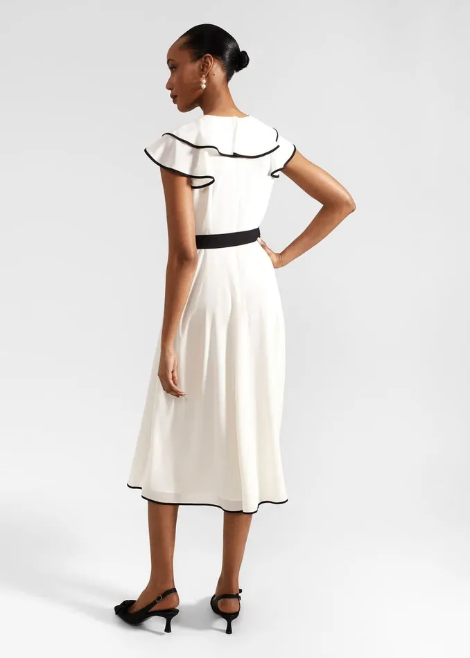 Women Arwen Silk Dress Cream Black Hobbs Dresses and Jumpsuits