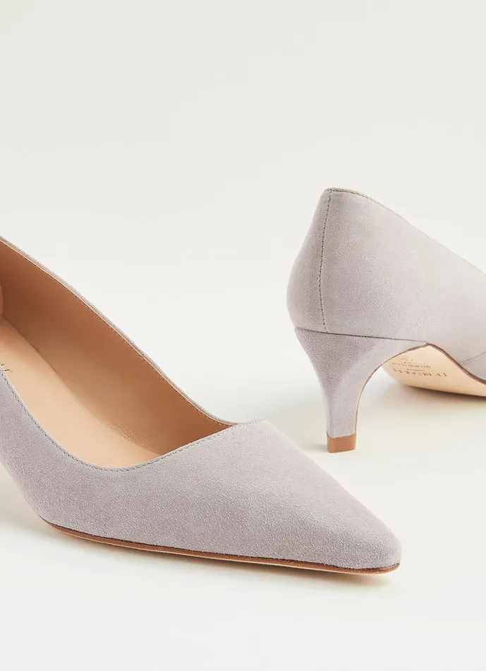 Women Ava Grey Suede Kitten Heel Courts Grey LKBennett Court Shoes Women Ava Grey Suede Kitten Heel Courts Grey LKBennett Court Shoes