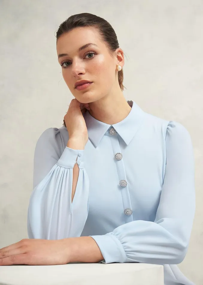 Women Ayla Dress Pale Blue Hobbs Dresses and Jumpsuits