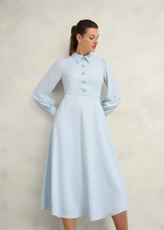 Women Ayla Dress Pale Blue Hobbs Dresses and Jumpsuits