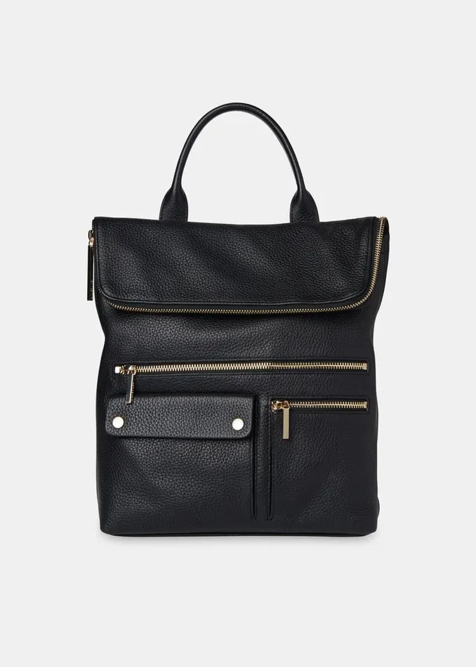 Women Backpacks Whistles Black Farrow Pocket Detail Backpack