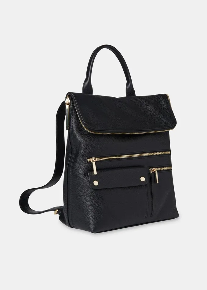 Women Backpacks Whistles Black Farrow Pocket Detail Backpack