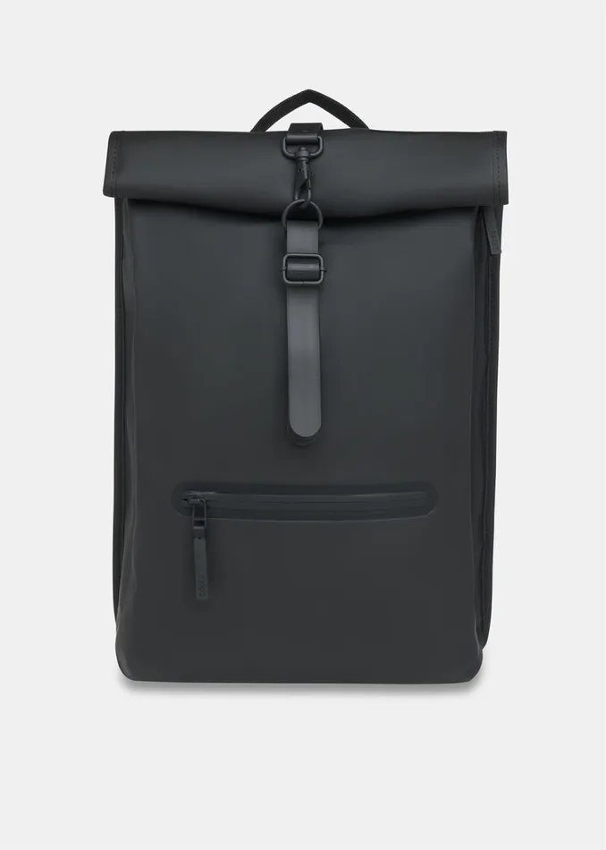 Women Backpacks Whistles Black Rains Roll Top Backpack
