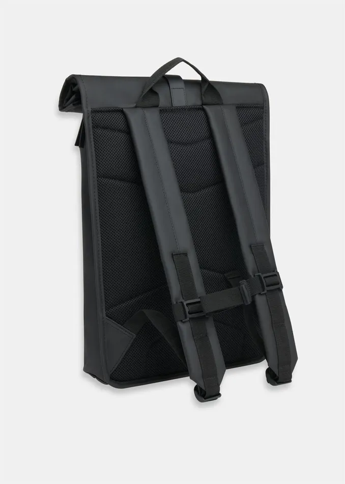 Women Backpacks Whistles Black Rains Roll Top Backpack