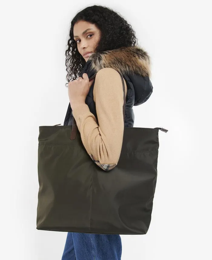 Women Bags and Luggage Barbour Edderton Tote Bag Olive