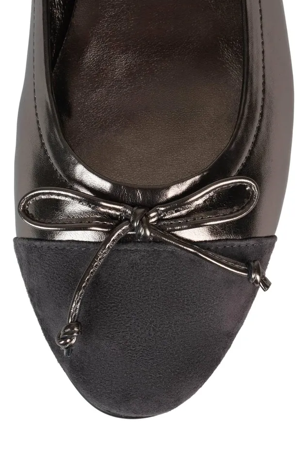 Women Ballet Flats Jeffrey Campbell ARABESQUE Red Suede Combo