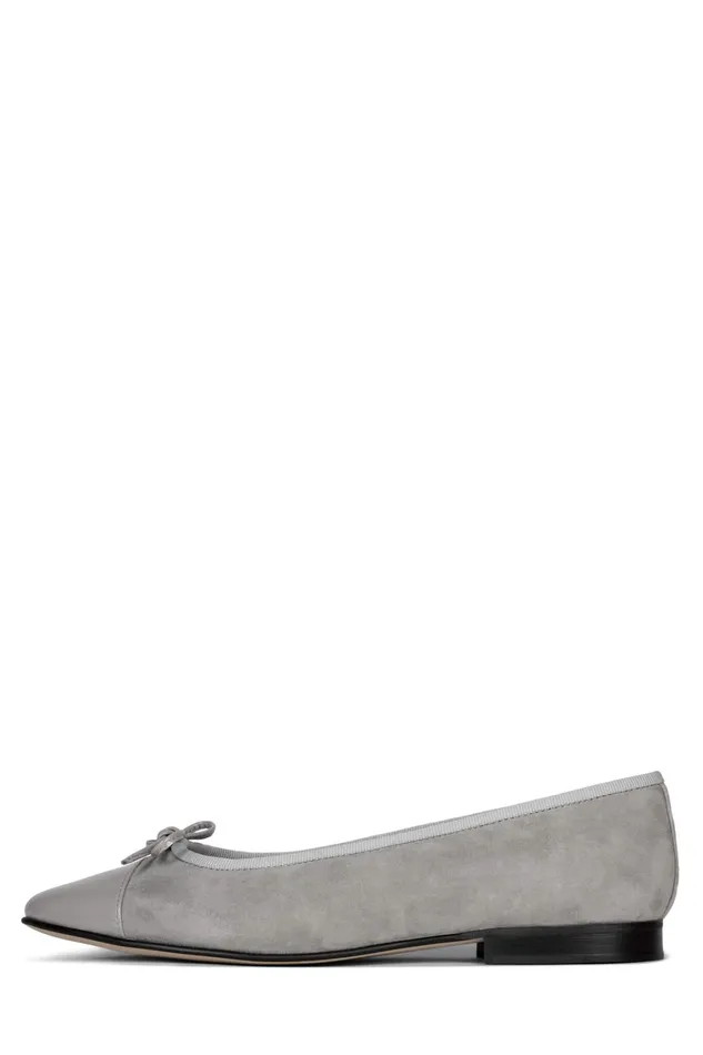 Women Ballet Flats Jeffrey Campbell ARABESQUE Red Suede Combo