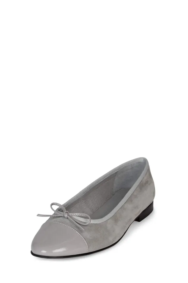 Women Ballet Flats Jeffrey Campbell ARABESQUE Red Suede Combo
