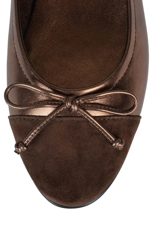 Women Ballet Flats Jeffrey Campbell ARABESQUE Red Suede Combo