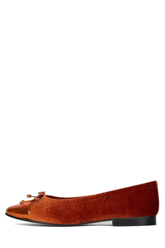 Women Ballet Flats Jeffrey Campbell ARABESQUE Red Suede Combo