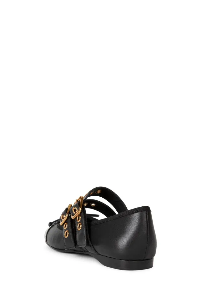 Women Ballet Flats Jeffrey Campbell BALLETIC Black White Nude Patent
