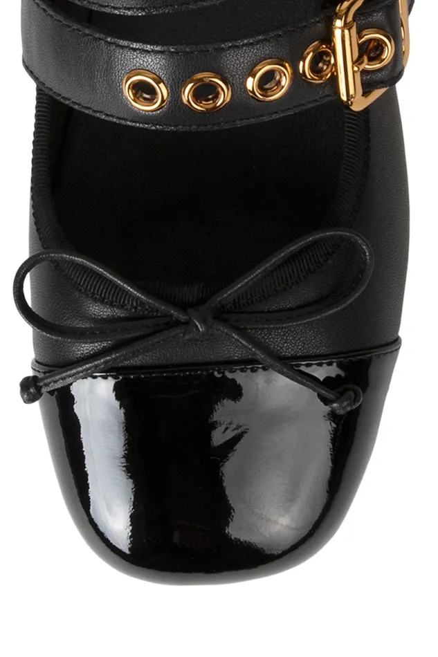 Women Ballet Flats Jeffrey Campbell BALLETIC Black White Nude Patent