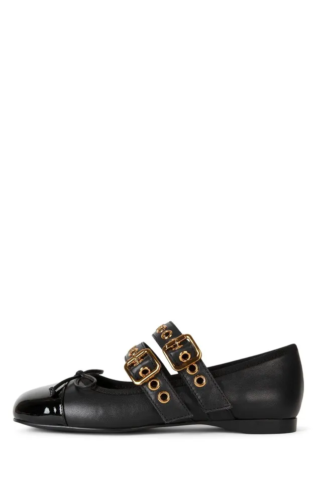 Women Ballet Flats Jeffrey Campbell BALLETIC Black White Nude Patent