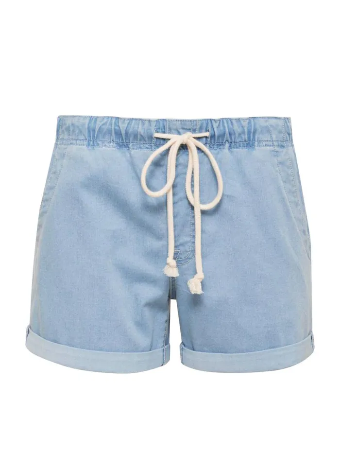 Women Beachy Cuffed Standard Rise Short Pale Blue Sanctuary Clothing Denim