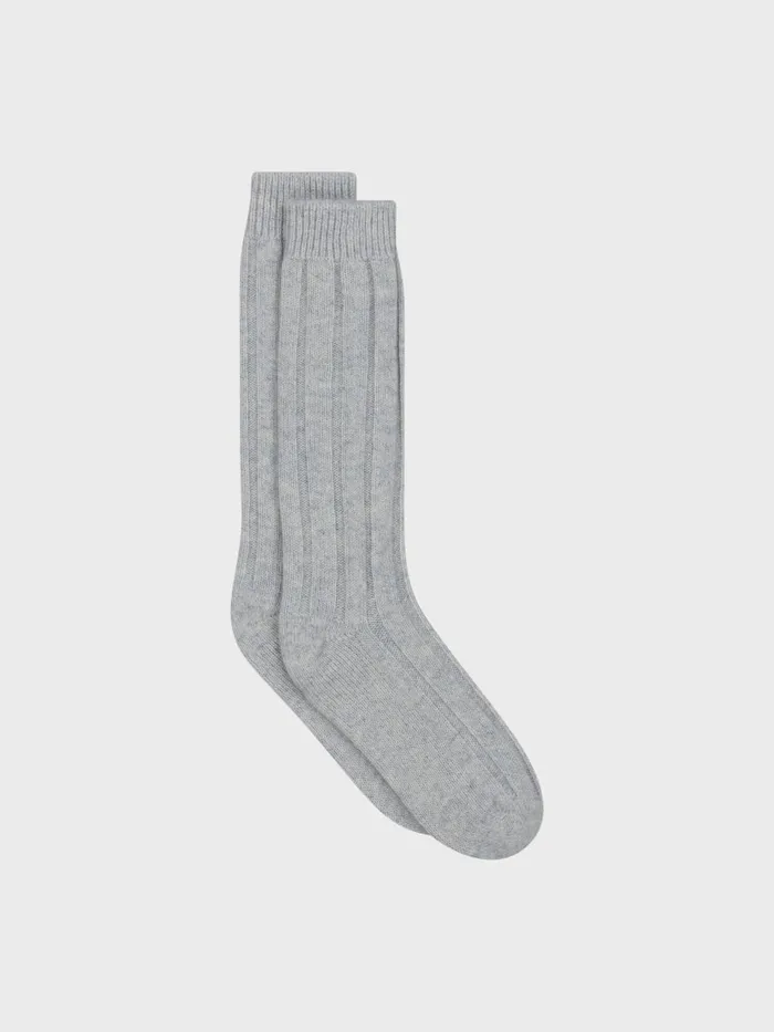 Women Begg X Co Loungewear Snug Sock 3 Pack Denim Feather Grey Natural