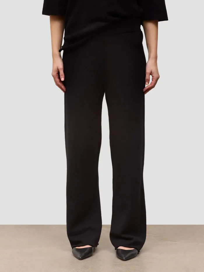 Women Begg X Co Loungewear Vacation Cashmere Pants Black