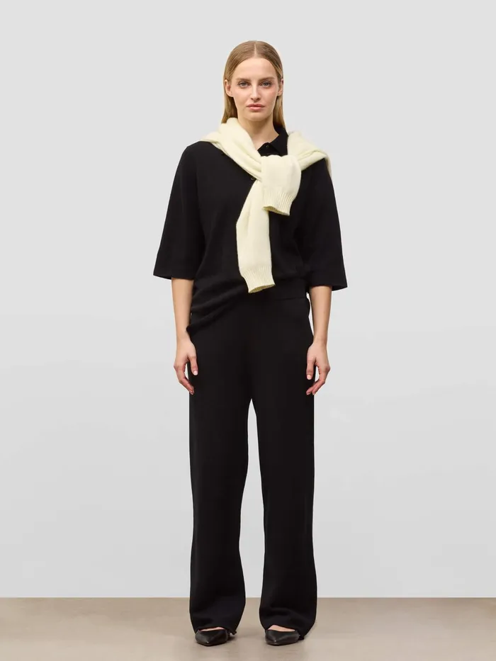 Women Begg X Co Loungewear Vacation Cashmere Pants Black