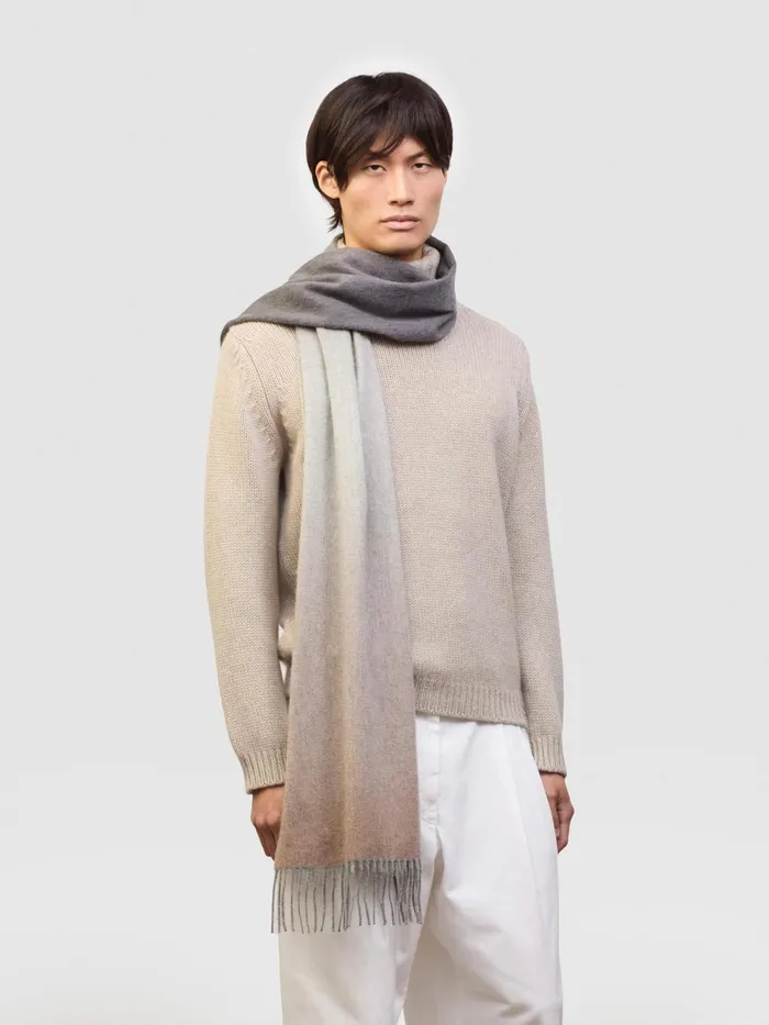 Women Begg X Co Nuance Scarf Nuance Ombre Cashmere Scarf Marbled Midnight