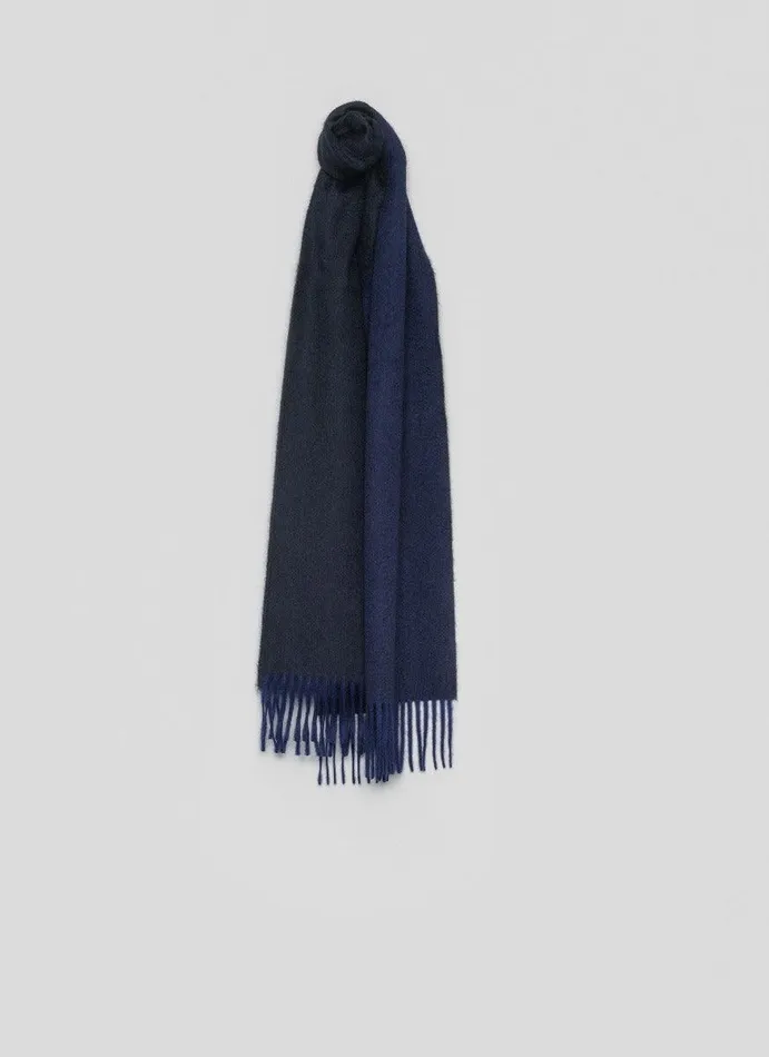 Women Begg X Co Scarves Arran Reversible Oversized Cashmere Scarf Navy Black