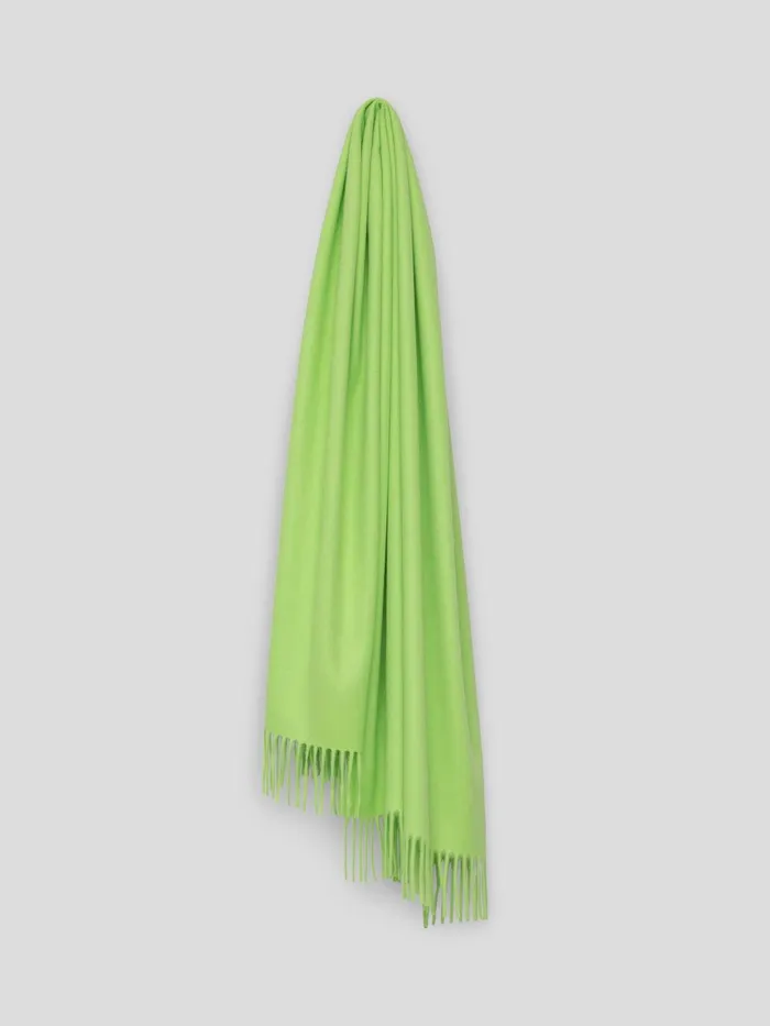 Women Begg X Co Scarves Arran Solid Cashmere Stole Sour Apple