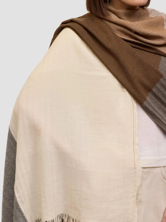 Women Begg X Co Scarves Islay Meribel Cashmere Stole Natural White
