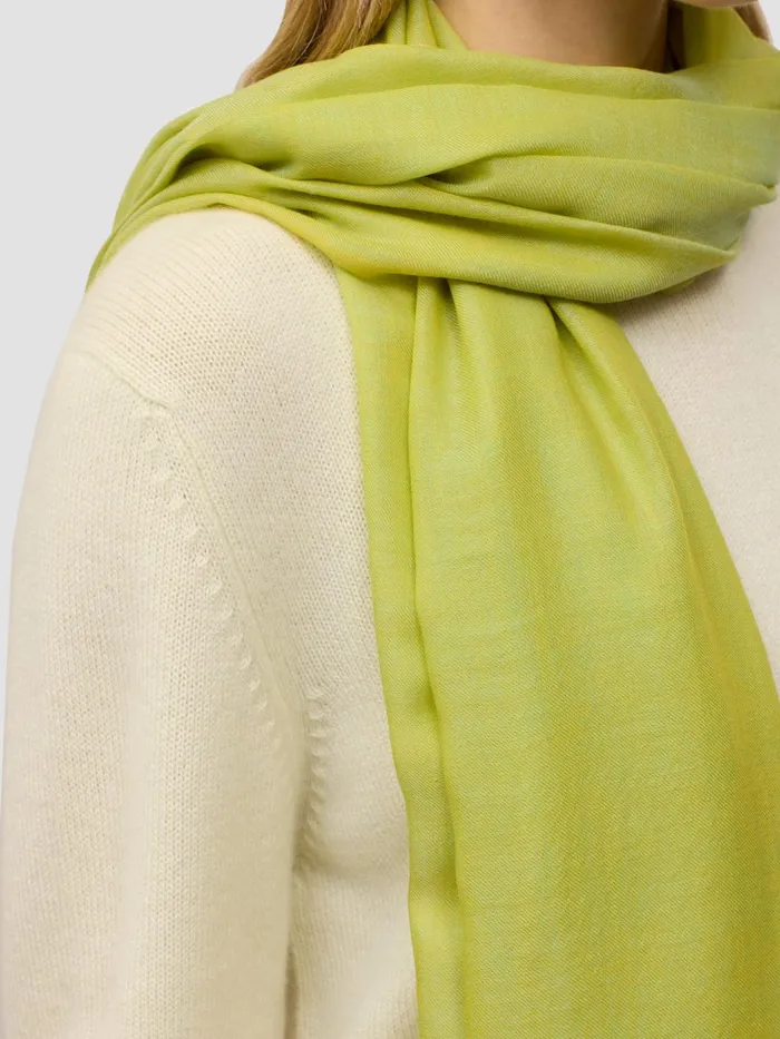 Women Begg X Co Scarves Wispy Solid Superfine Cashmere Scarf Lime Flower