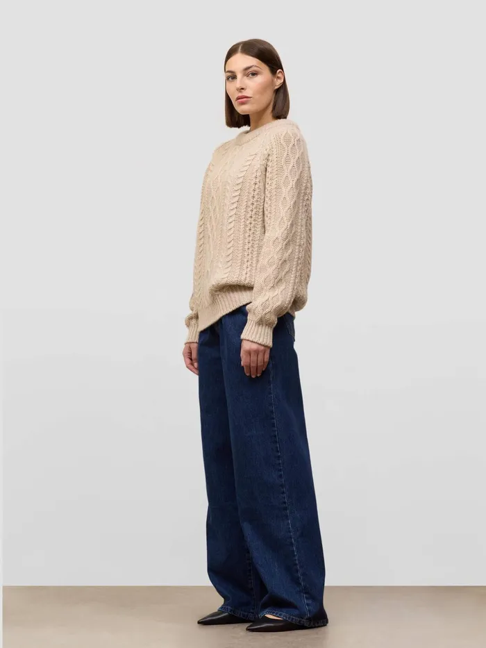 Women Begg X Co Sweaters Gigha Cashmere Sweater Light Brown Natural