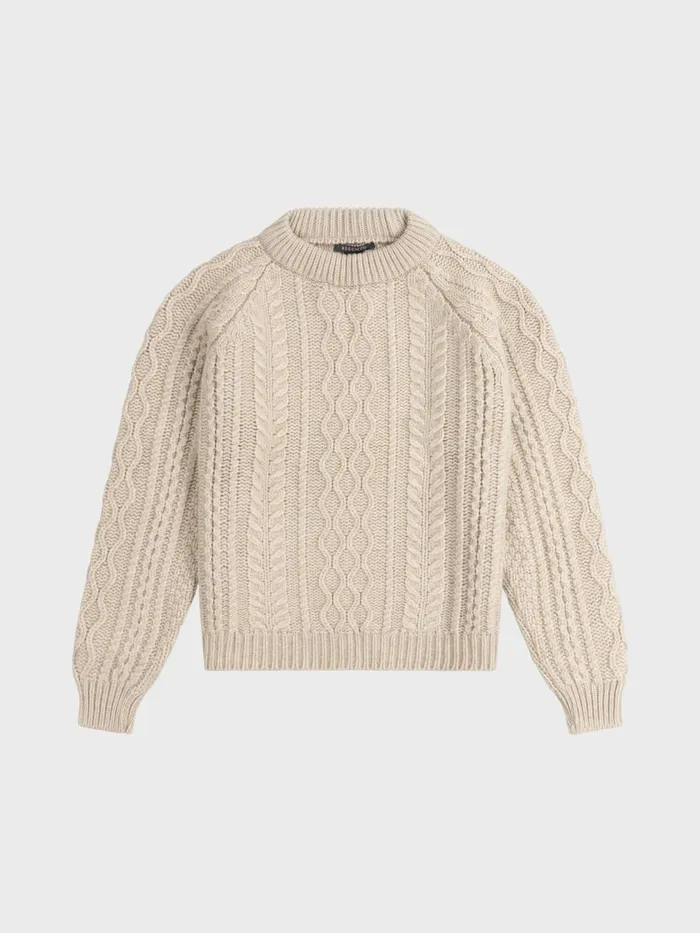 Women Begg X Co Sweaters Gigha Cashmere Sweater Light Brown Natural